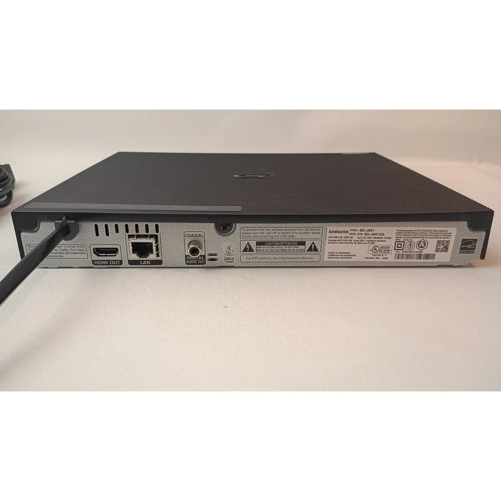 Samsung BD-JM51 Curved Blu-Ray Disc DVD Player + HDMI, No Remote - Tested, Works